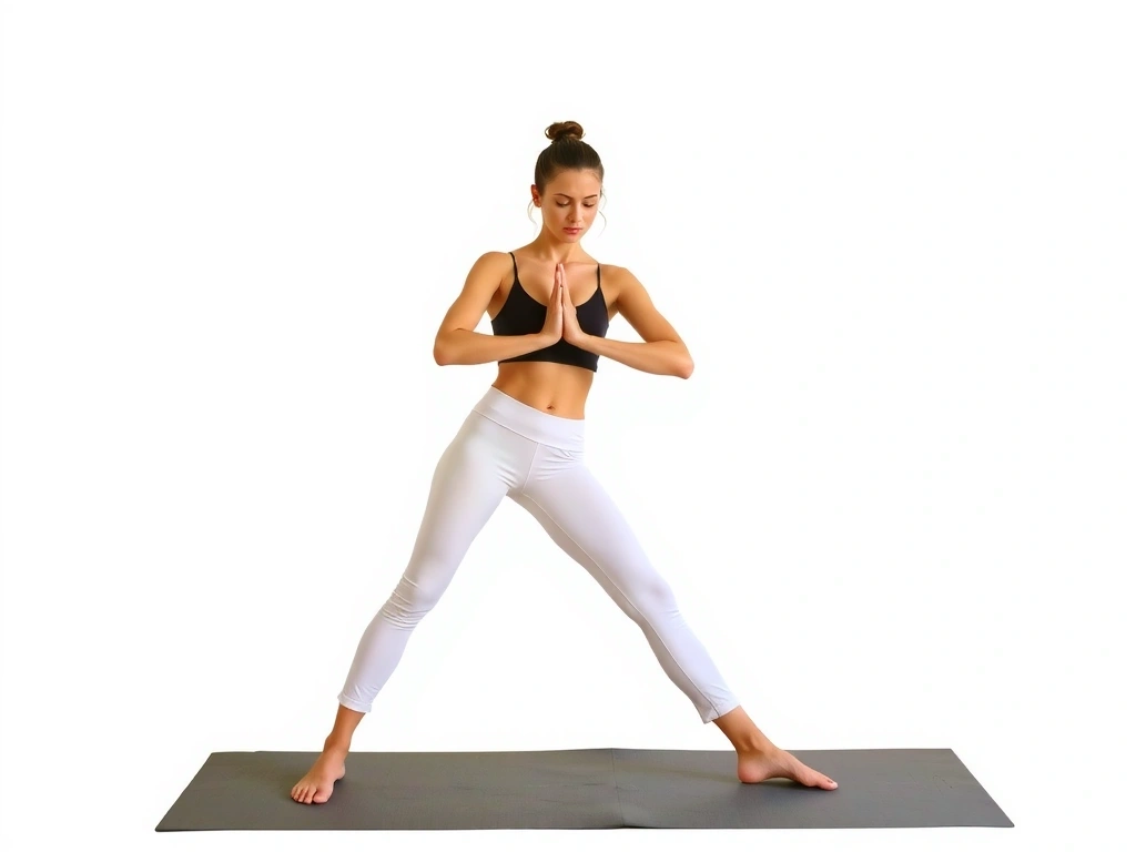 Person holding a steady Hatha yoga pose